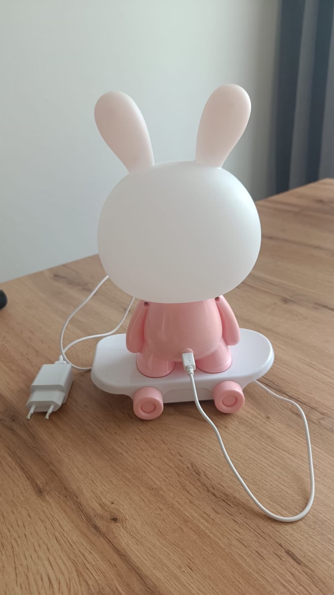 Stolní lampa zajíček růžová - 2