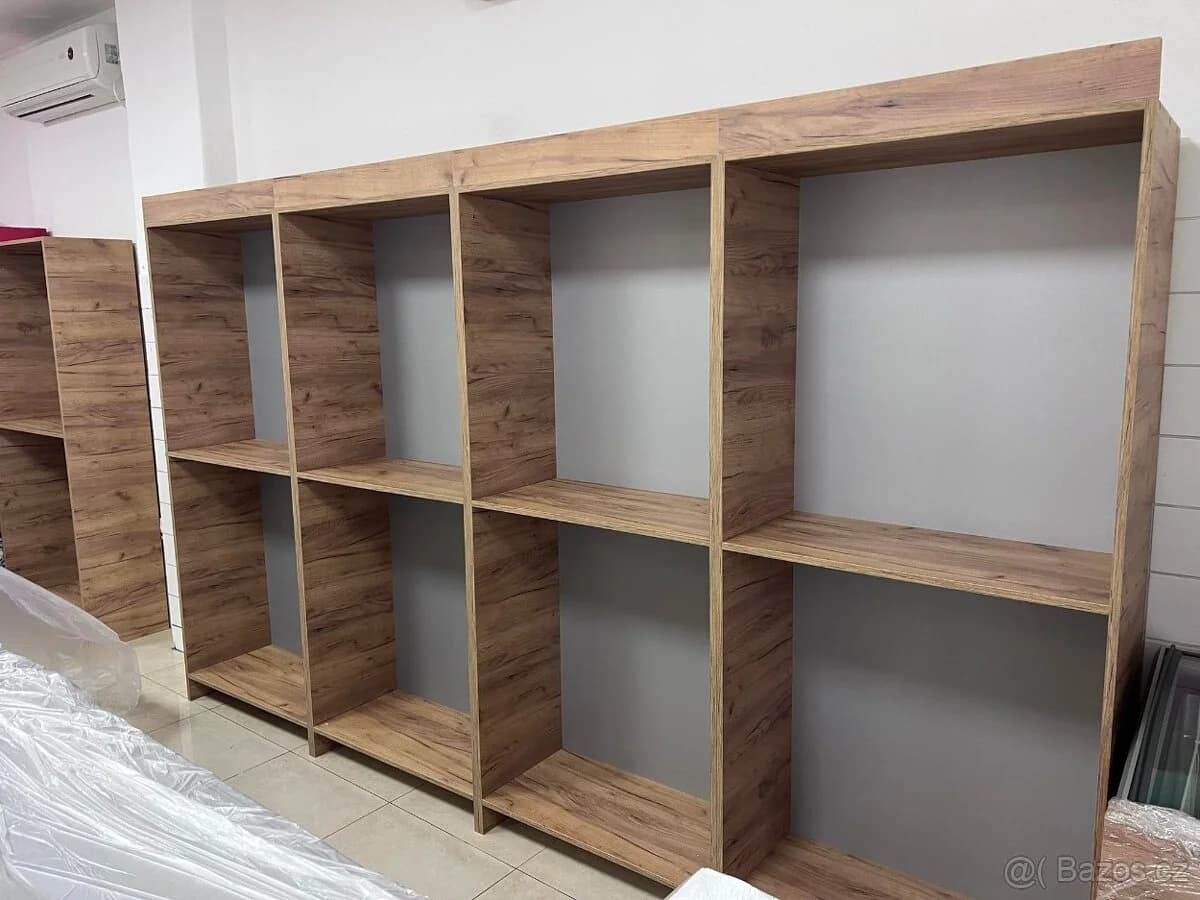 Police otevřená modulární 360cm dekor dřeva - 1